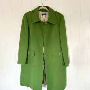 Vintage J. Crew Green Trench Coat As Is